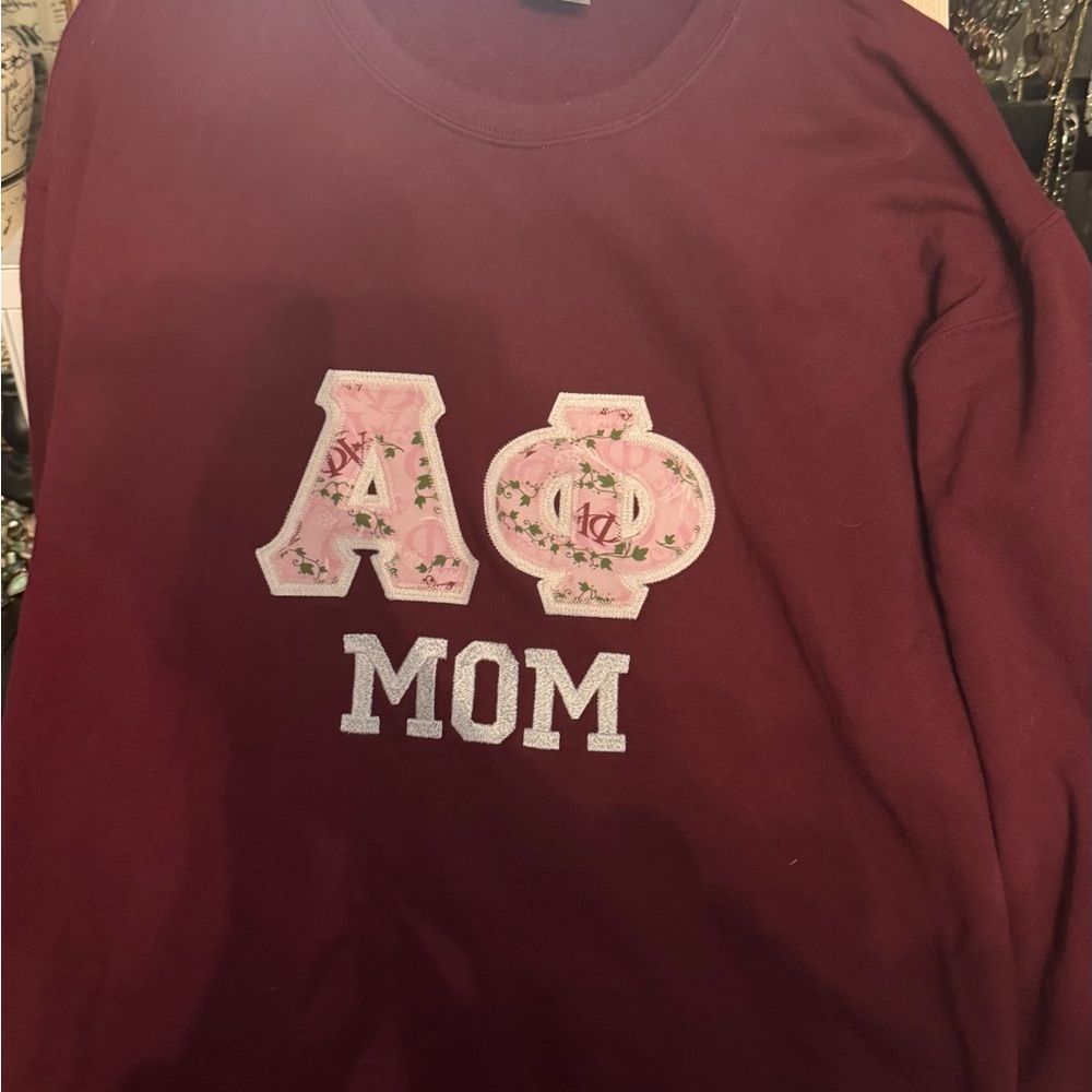 Alpha Phi Maroon Graphic Sweatshirt